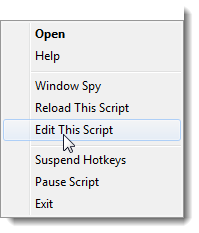 Välj "Edit This Script" i högerklicksmenyn för att redigera skriptet.