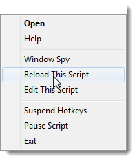 Välj sedan "Reload This Script" för att de ändringar du gjort ska verkställas.