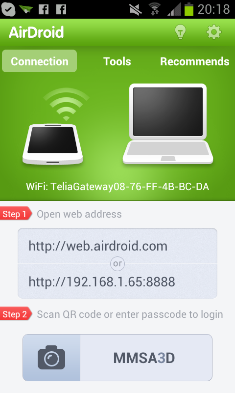Med AirDroid får du lätt kontakt med din Androidlur via det trådlösa nätverket