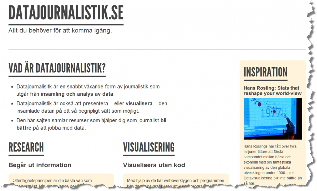 Sajten Datajournalistik.se