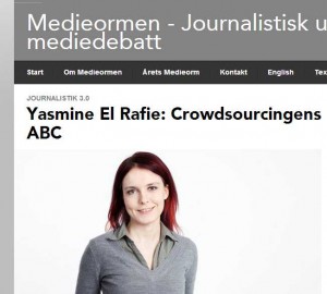 Yasmine El Rafie- Crowdsourcingens ABC - Medieormen - Journalistisk utveckling och mediedebatt - Sveriges Radio